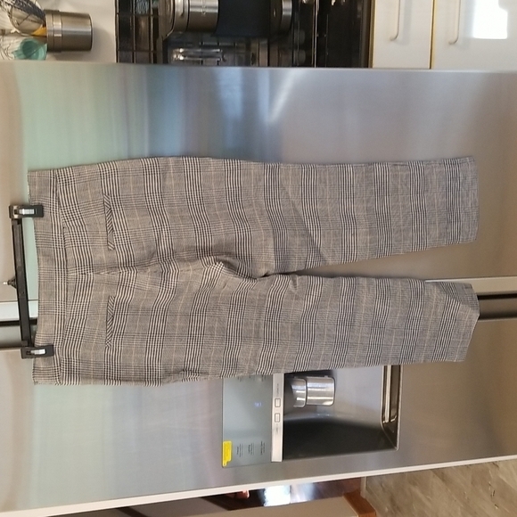 💕VERONICA BEARD💕 Gemini Pant Cropped Length - Navy Houndstooth Print 10 NWT - Picture 6 of 12